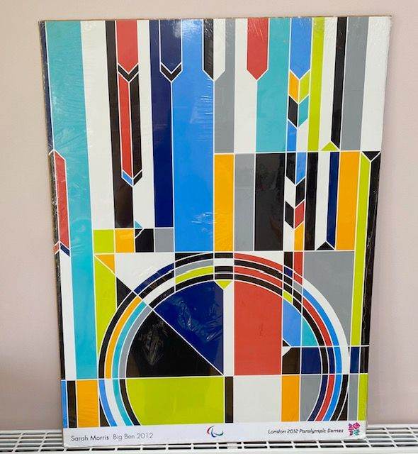 BIG BEN POSTER, LONDON PARALYMPICS 2012, LARGE, CARDED UNOPENED, SARAH MORRIS