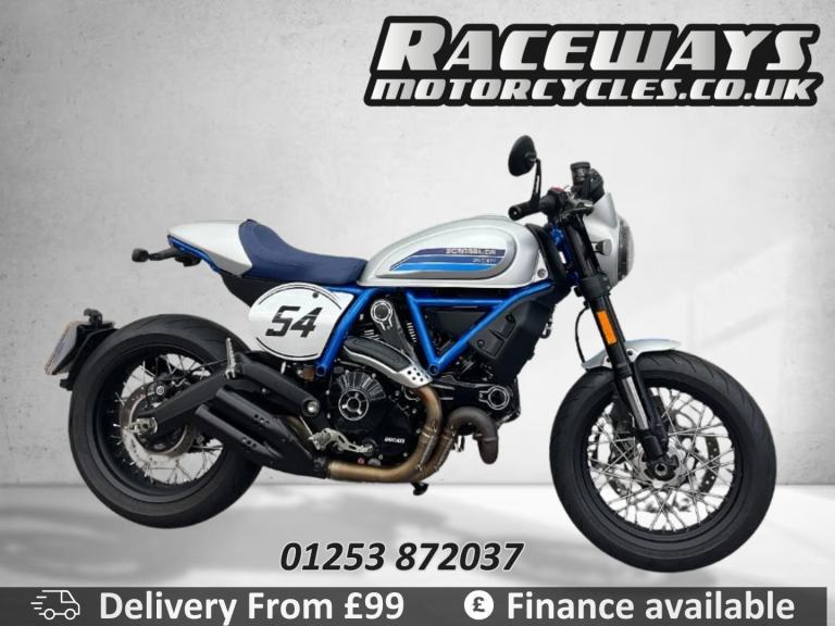 DUCATI SCAMBLER 800 CAFE RACER 803CC SILVER 2019 69 REG JUST 2,448 MILES