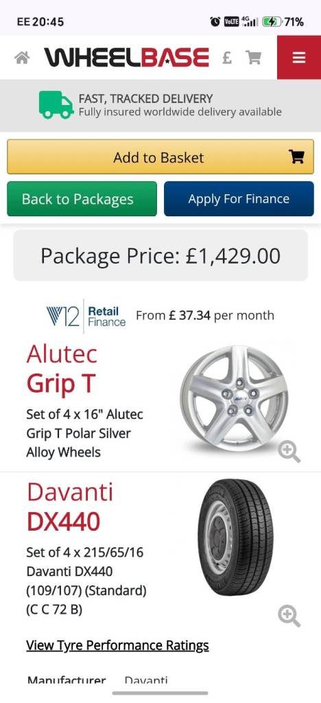 4x new VW T5 alloy and tyres 