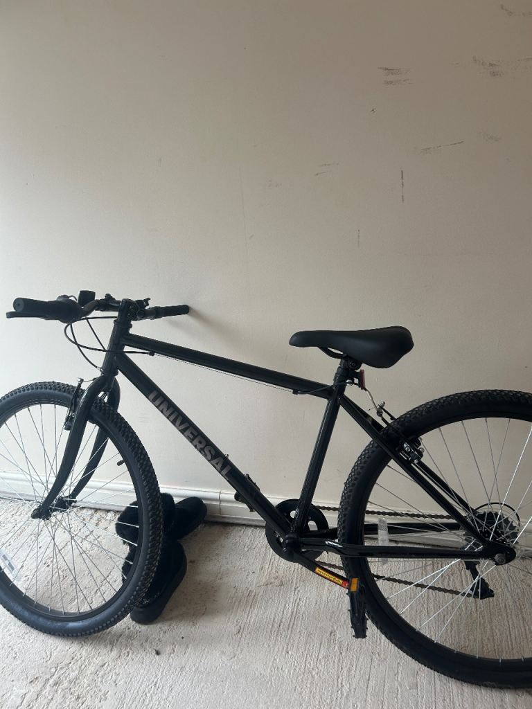 Universal Adults Bike Black, With helmet