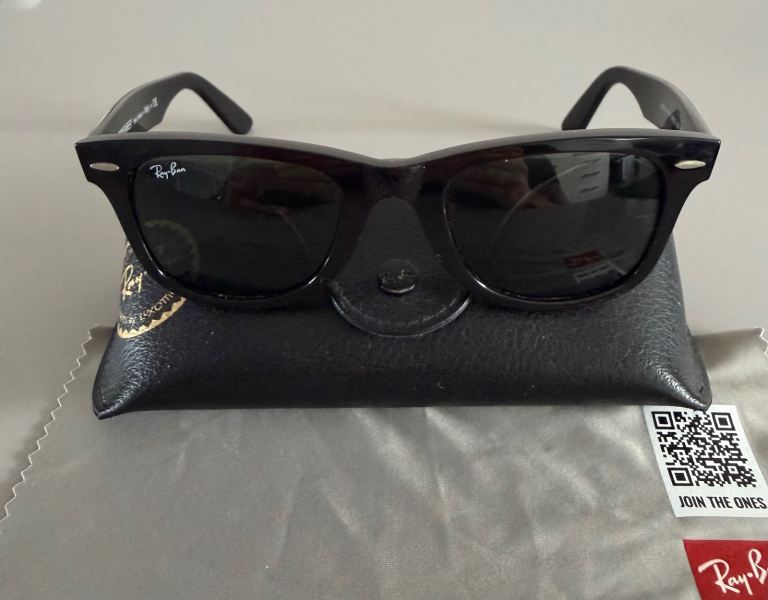 Ray-Ban Wayfarer RB 4340 Sunglasses – Black, With Case
