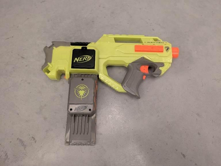 Nerf Gun Bundle - N-Strike Rayven, Elite Strongarm & Mega Cyclone Blaster 