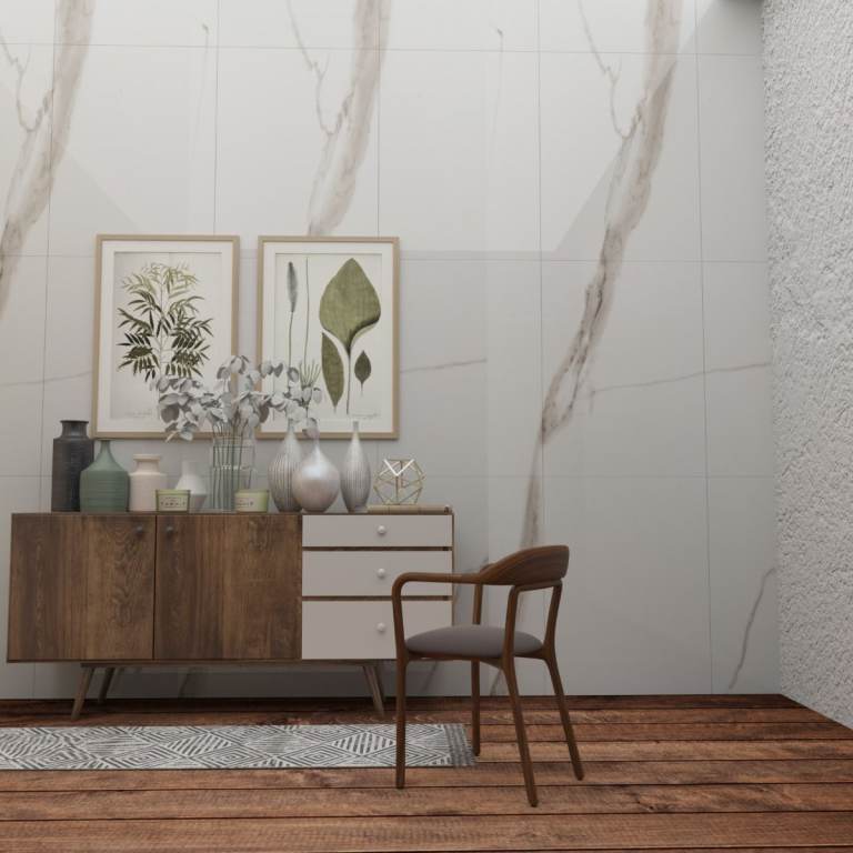 Ceramic White Glossy Wall Tile - 30 X 60 cm