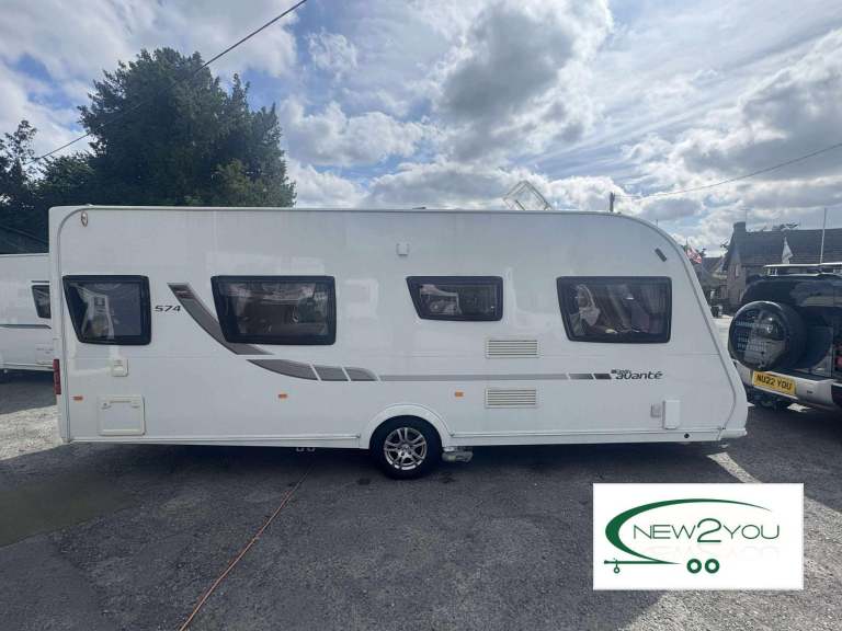 2012 Elddis Avante 574 4 Berth Fixed Singles Caravan - STOCK E131