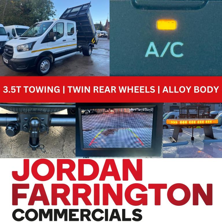 2023 FORD TRANSIT 170BHP RWD DRW ONE STOP ALLOY BODY TIPPER AIRCON 3.5T TOWING 
