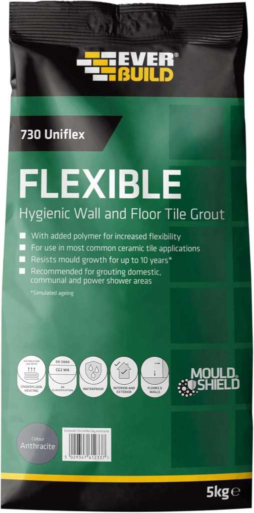 Wall and Floor Tile Grout – Anthracite 1kg bag / 4kg total