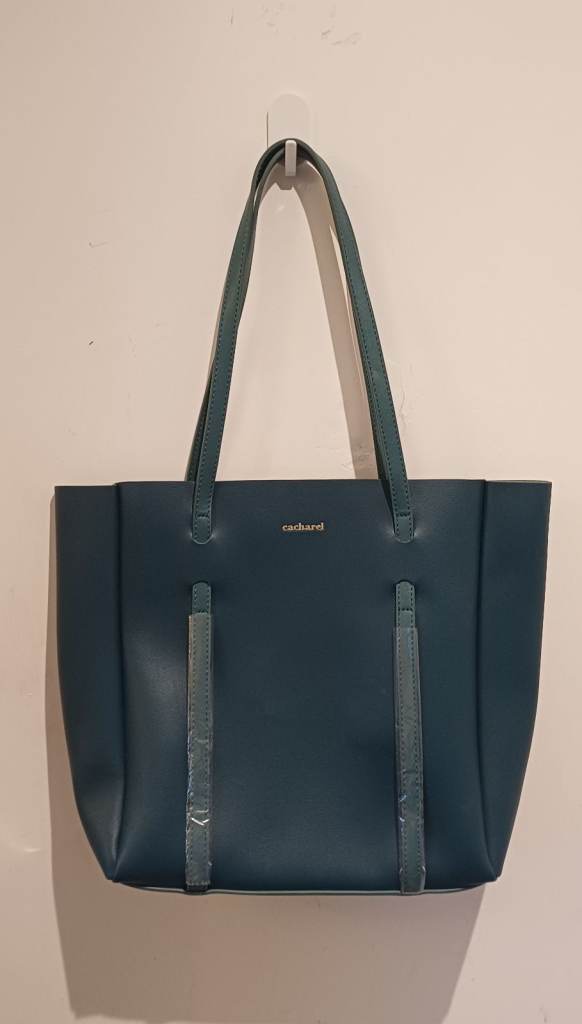 Cacharel Green Faux Leather Tote Bag – Brand New