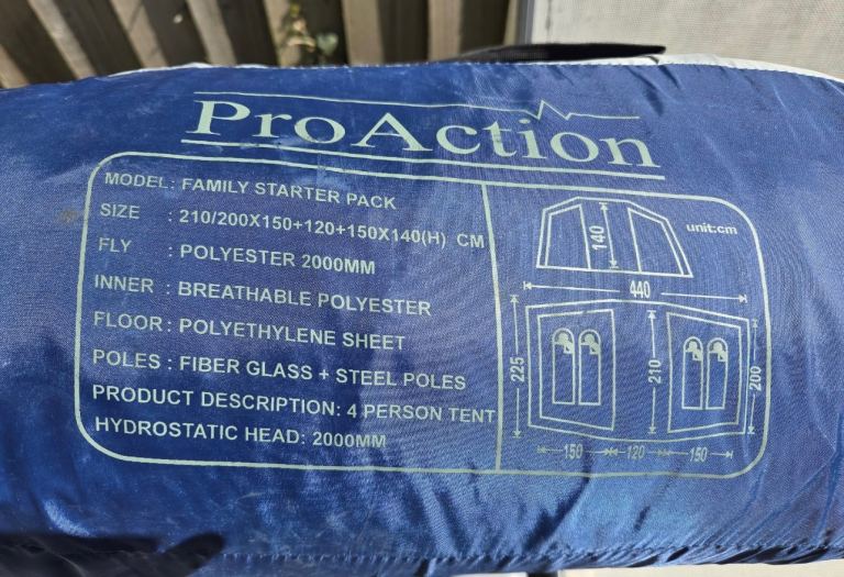 Pro Action Family Starter 4 person tent