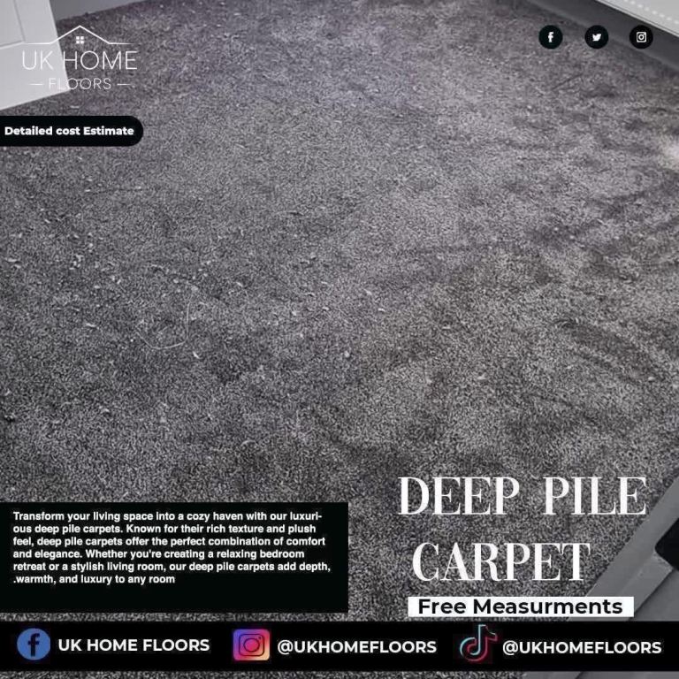 Deep Pile Grey Carpet – Brand New, Luxurious Feel