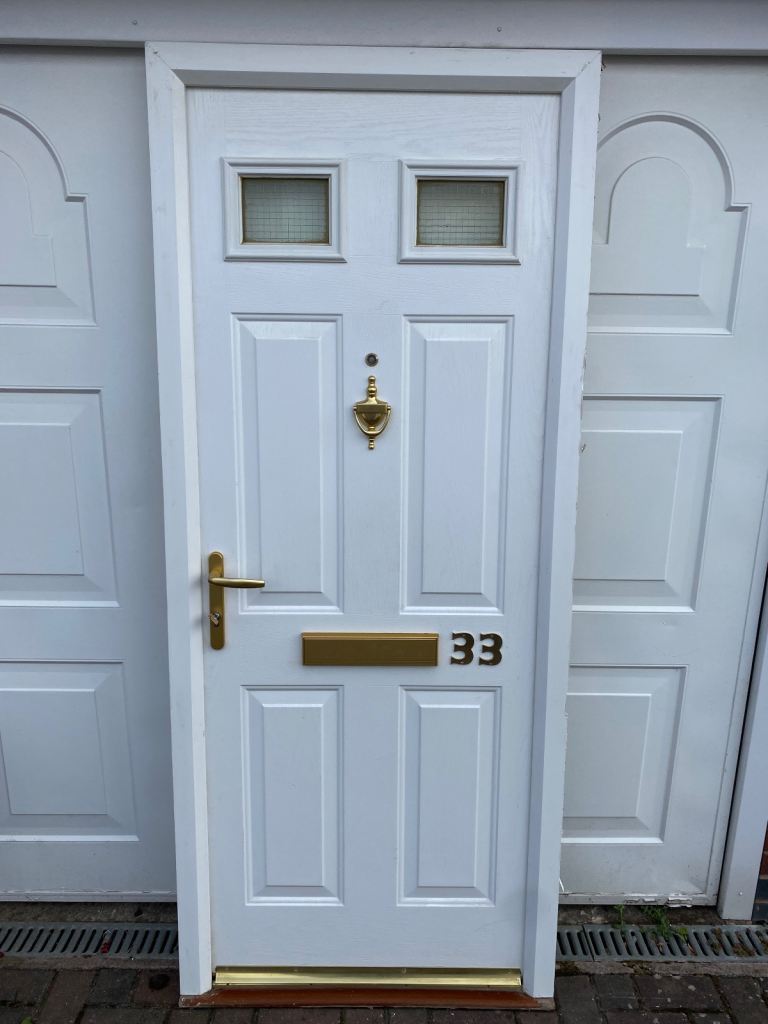 Used Upvc White Front,Back,Garage,Mancave Composite Door 