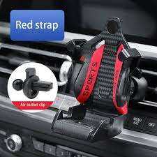 Carbon Fiber Pattern Racing Seat Shaped Car Phone Bracket GPS Bracket