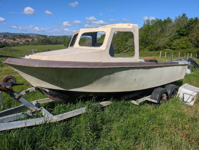 16ft boat, trailer and other boat items