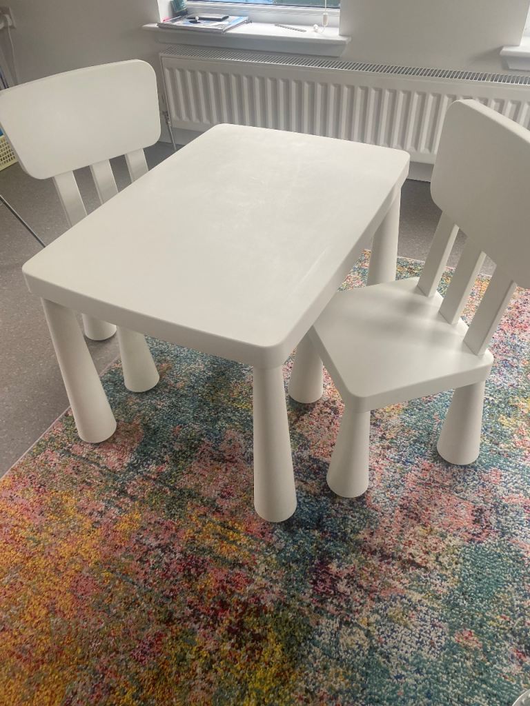 Ikea kids table and two chairs set