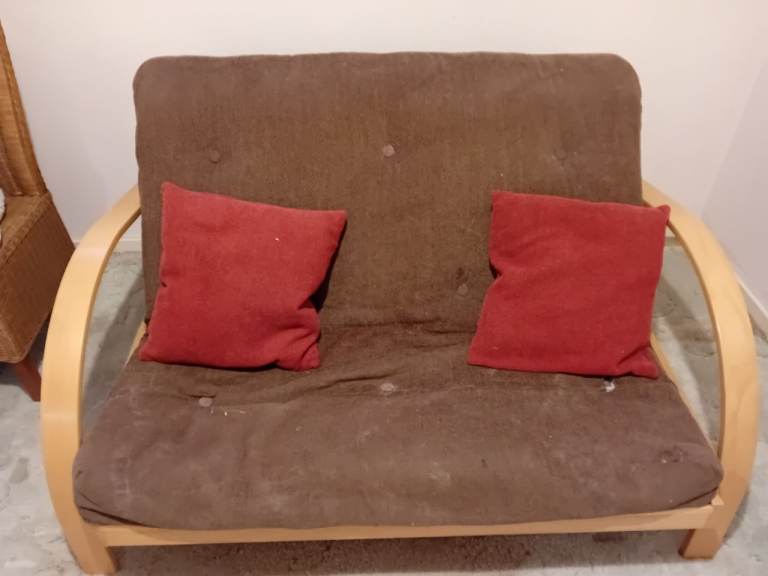 Futon sofa bed - wood frame