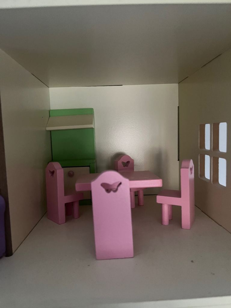 Wooden Dolls House with accessories 