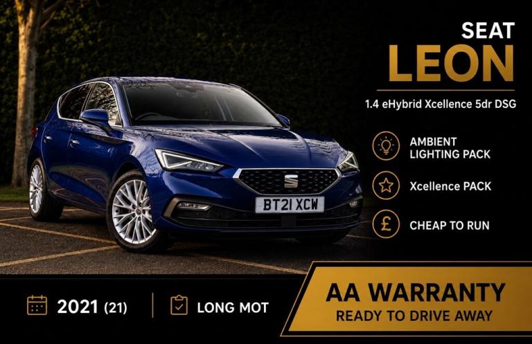 2021 SEAT Leon 1.4 eHybrid Xcellence 5dr DSG Hatchback Petrol/Ele Semi Automatic