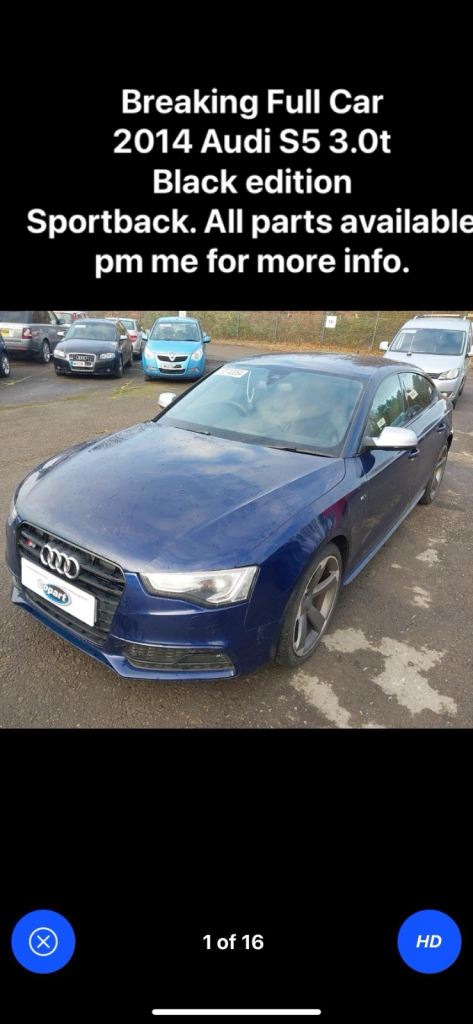 Audi A5 S5 Sportback black edition Breaking