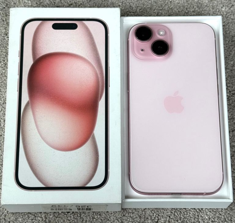 iPhone 15 Pink 128gb Boxed in Mint Condition 97% Battery Health, Warranty till 23rd Sept 2026. 