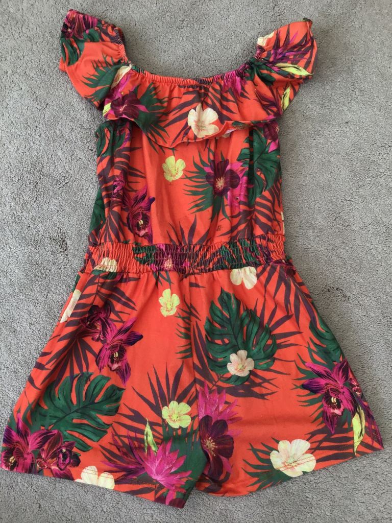 ‘River Island’ Girls Tropical Playsuit, Ages 5-6 Years