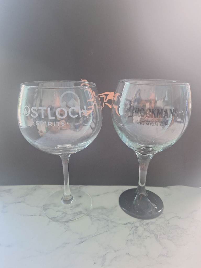 Gin Glasses – Brockmans & Lostloch Spirits, Good Condition