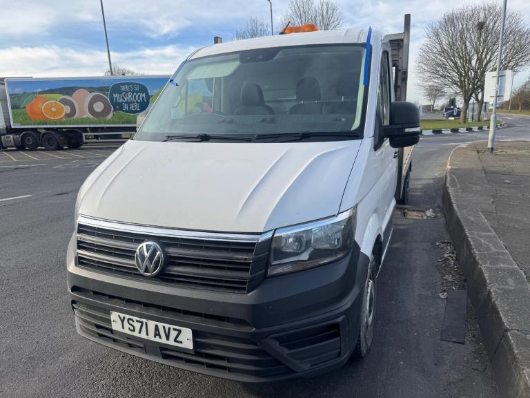 2021 71 Volkswagen crafter CR35 2.0 TDI 140 LWB FLATBED AUTOMATIC NO VAT X LWB