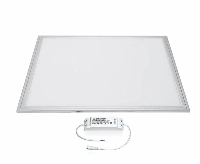 48W Flat LED Ceiling Panel Light + Driver, Bright Cool White Colour, 600x600mm For Suspended Ceiling