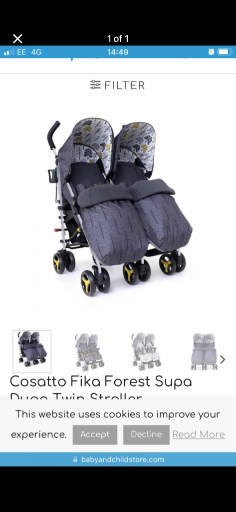 Double pushchair 