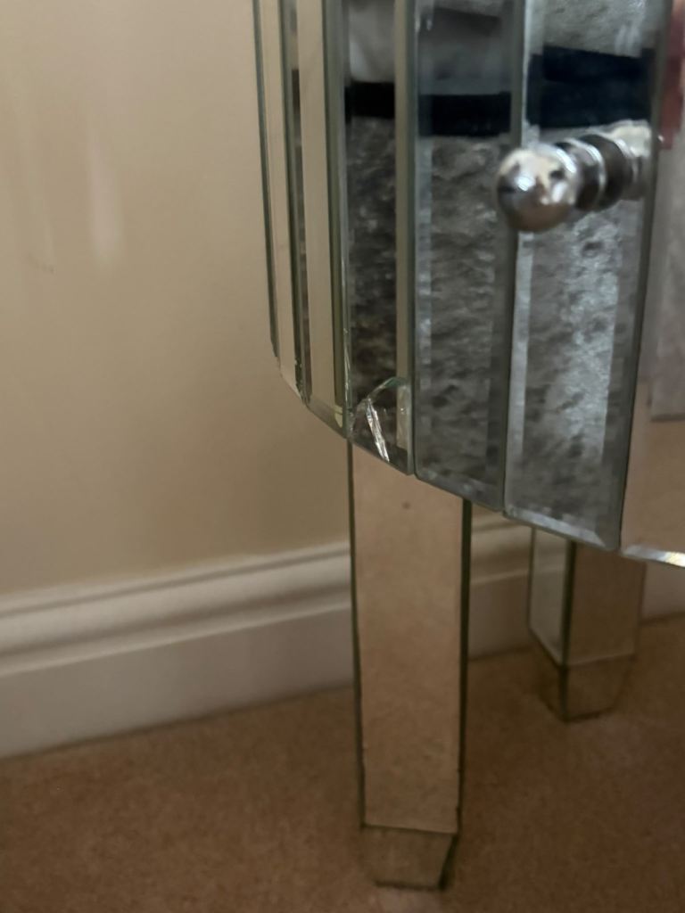 Glass Round Bedside Table | in Abingdon, Oxfordshire | Gumtree