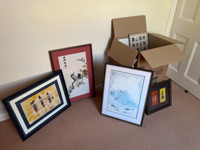 Selection of framed pictures