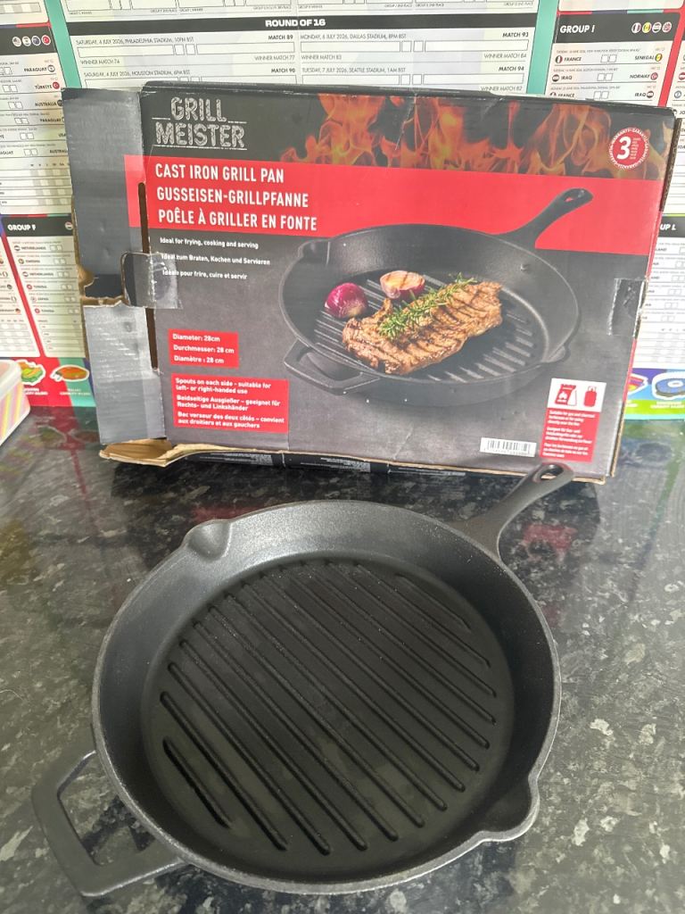 Grill Meister Cast Iron Grill Pan - New in Box