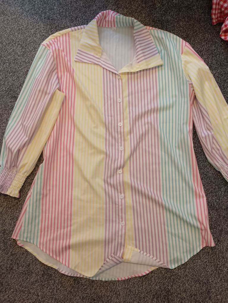 Multicoloured Striped Women's Shirt – Good Condition
