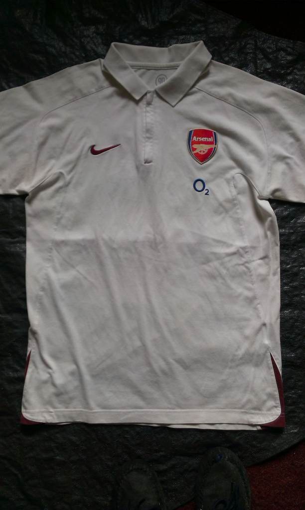Arsenal white polo shirt