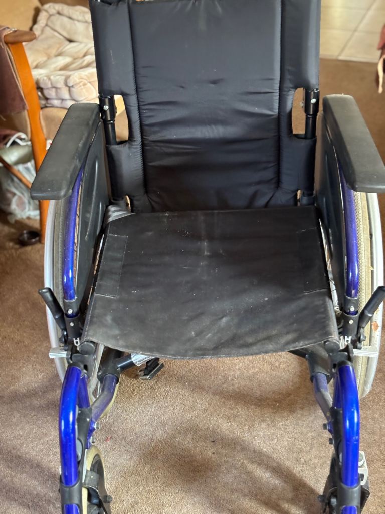 Invacare Wheelchair – Good Condition, Blue and Black