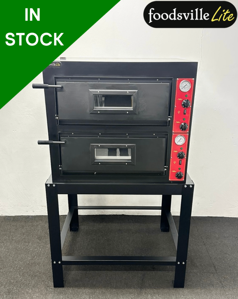 PROFIT NOW, BUY LATER! - NEW Foodsville Lite 4+4 Double Stone Deck Electric Pizza Oven, On Stand