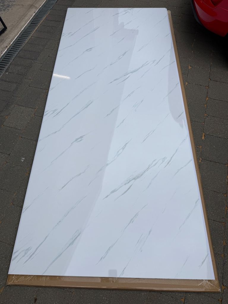 New Fit & Forget PVC Shower Panel – Carrara Marble, 1000mm Wide