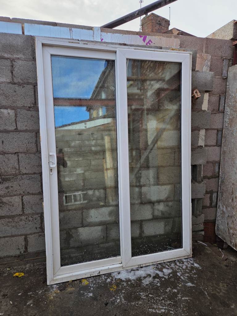 Large set of double patio UPVC french doors with key home bar extention conservatory out house gym