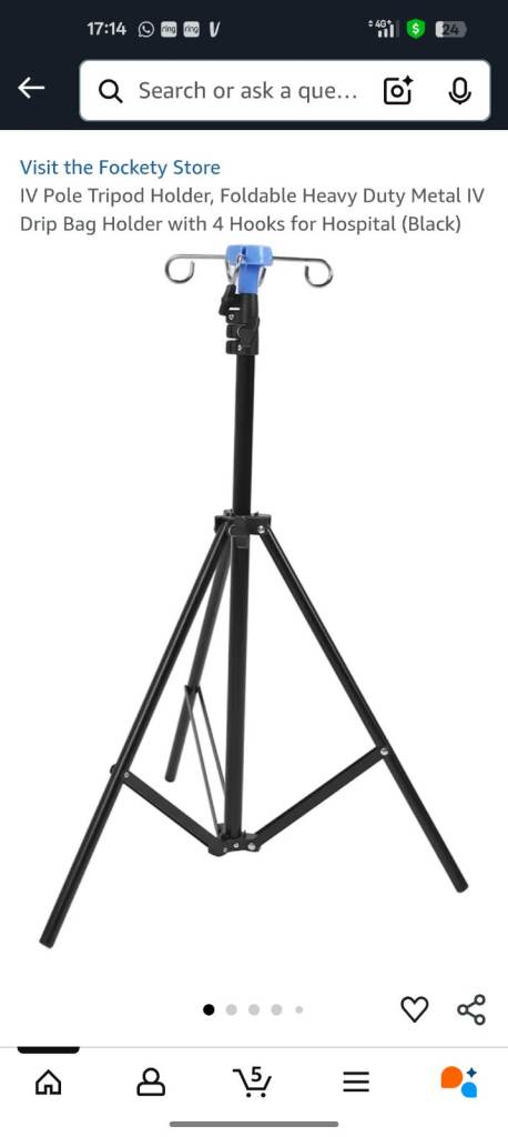 New Iv/drip bag holder tripod heavy dutyportable 