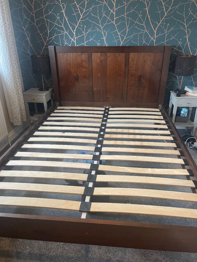 Walnut king size bed 