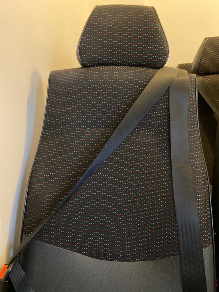 Single van/ motor home/mini bus seats with integrated seat belt