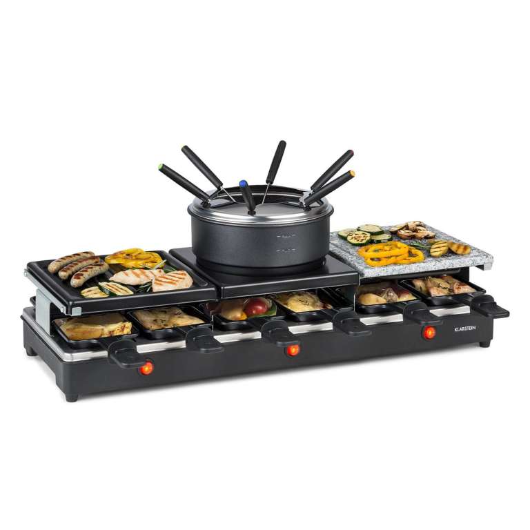 Fonduelette 1650W 6 Person Raclette Fondue Set Black - open to offers