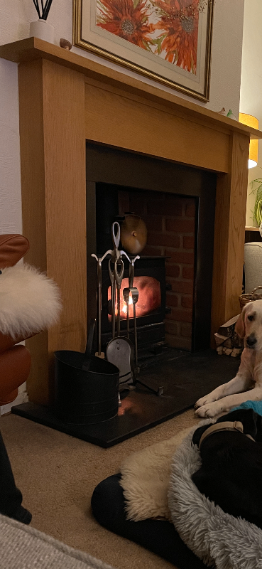 Solid oak fire surround