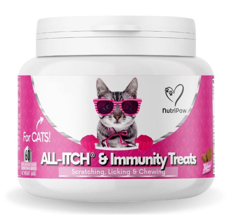 All Itch Immunity Treats For Cats Soothe Itchy Paws Eyes Ears Skin Stop Itching NutriPaw