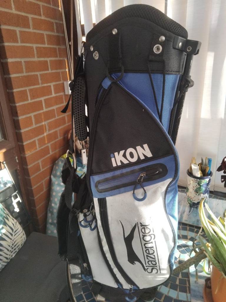 Slazenger iKON Golf Bag – Black/Blue, Good Condition