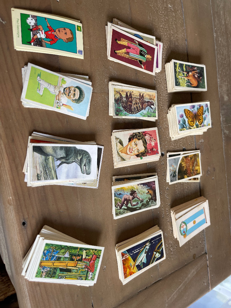 12 types of Vintage collector's cards including Brooke Bond Flags, British costume etc 