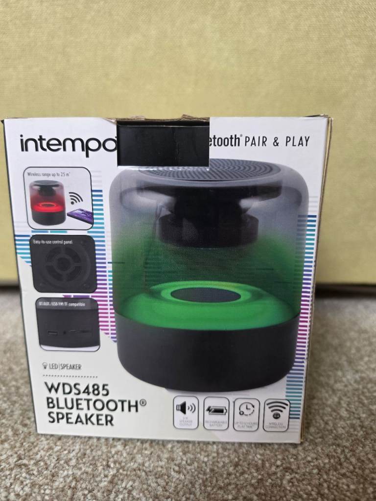 Intempo WDS485 Bluetooth Speaker with colored LED lights