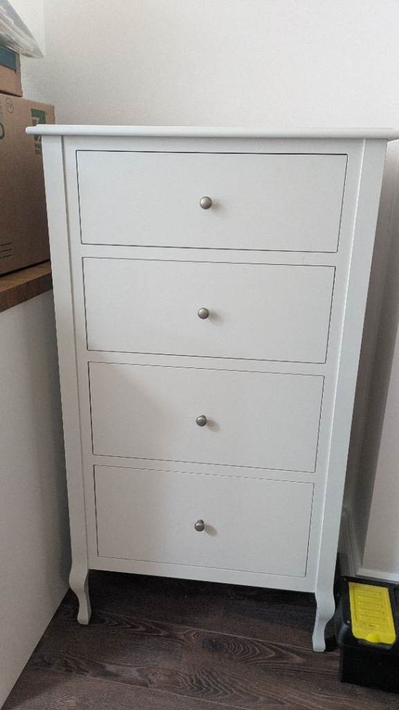 Laura Ashley Rosalind Tall chest of drawers light grey 