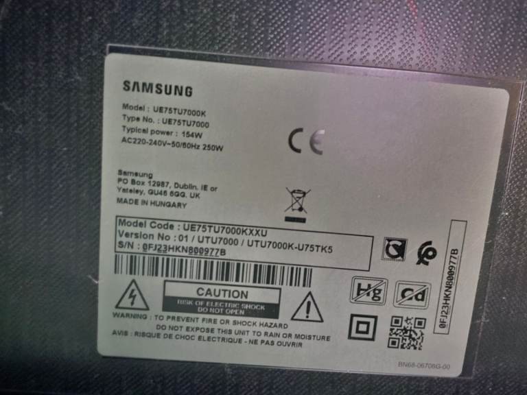 75 inch samsung smart tv