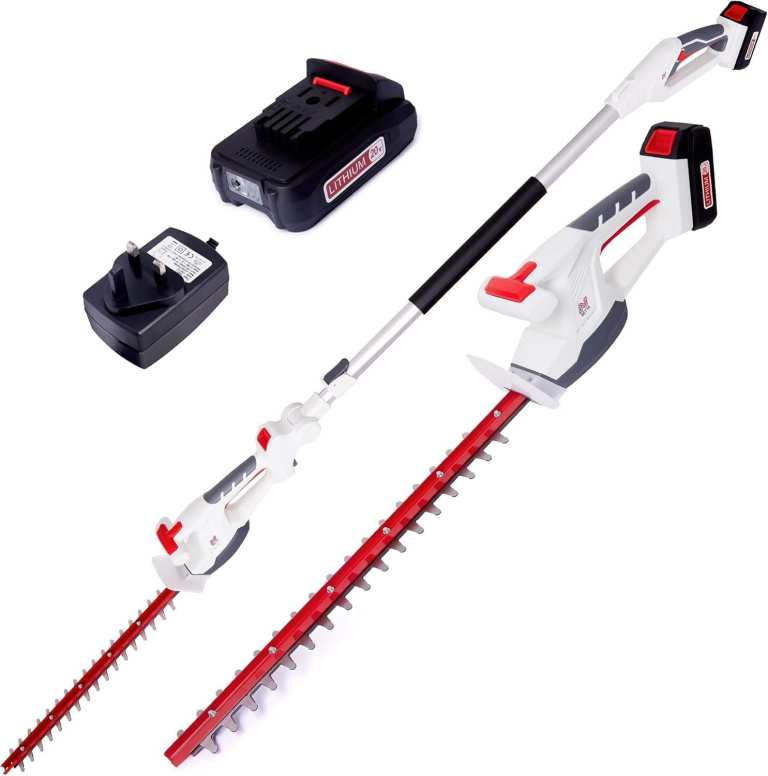 NETTA  2- in- 1 Cordless Telescopic Hedge Trimmer with Battery & Charger