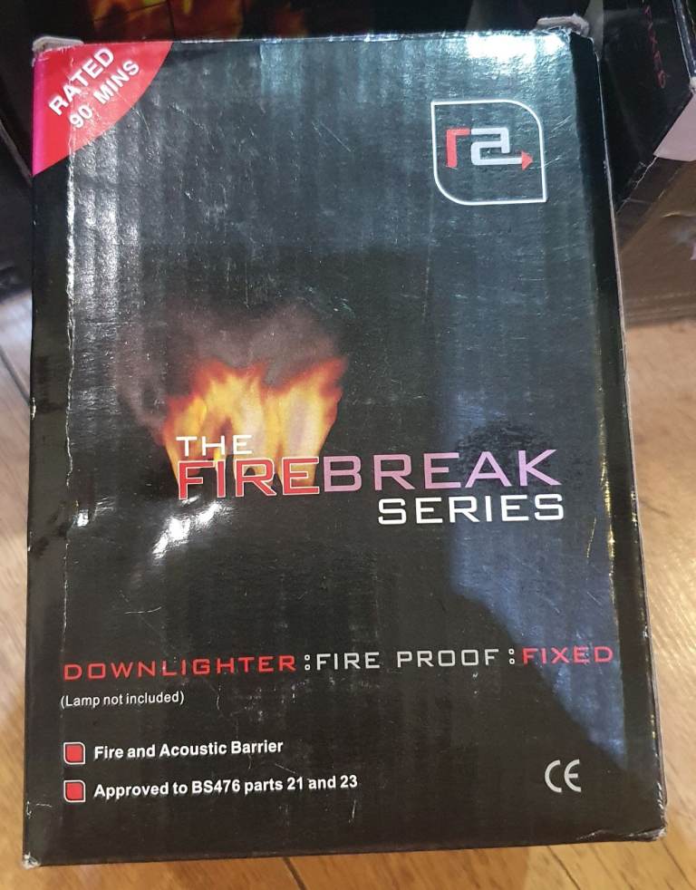 6x FIREBREAK SERIES Fire Rated Proof Downlight GU10 240V FIXED FGFC Chrome Light BRAND NEW IN BOX