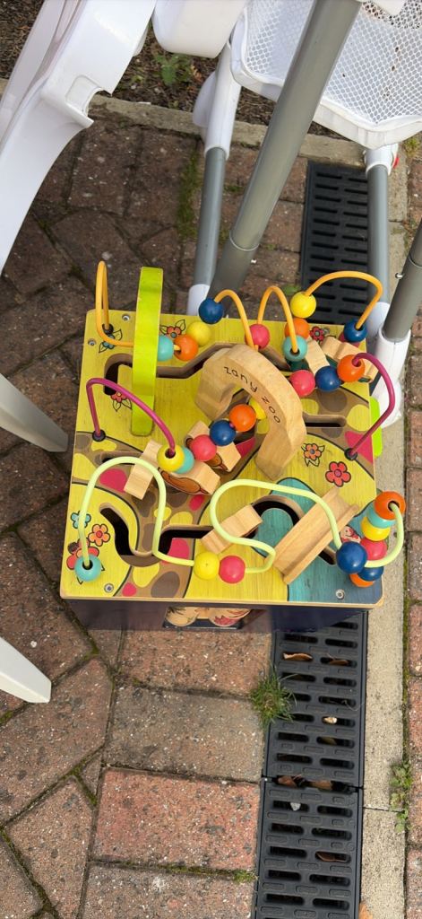 Wooden Activity Cube/Maze for Babies and Toddlers – Good Condition